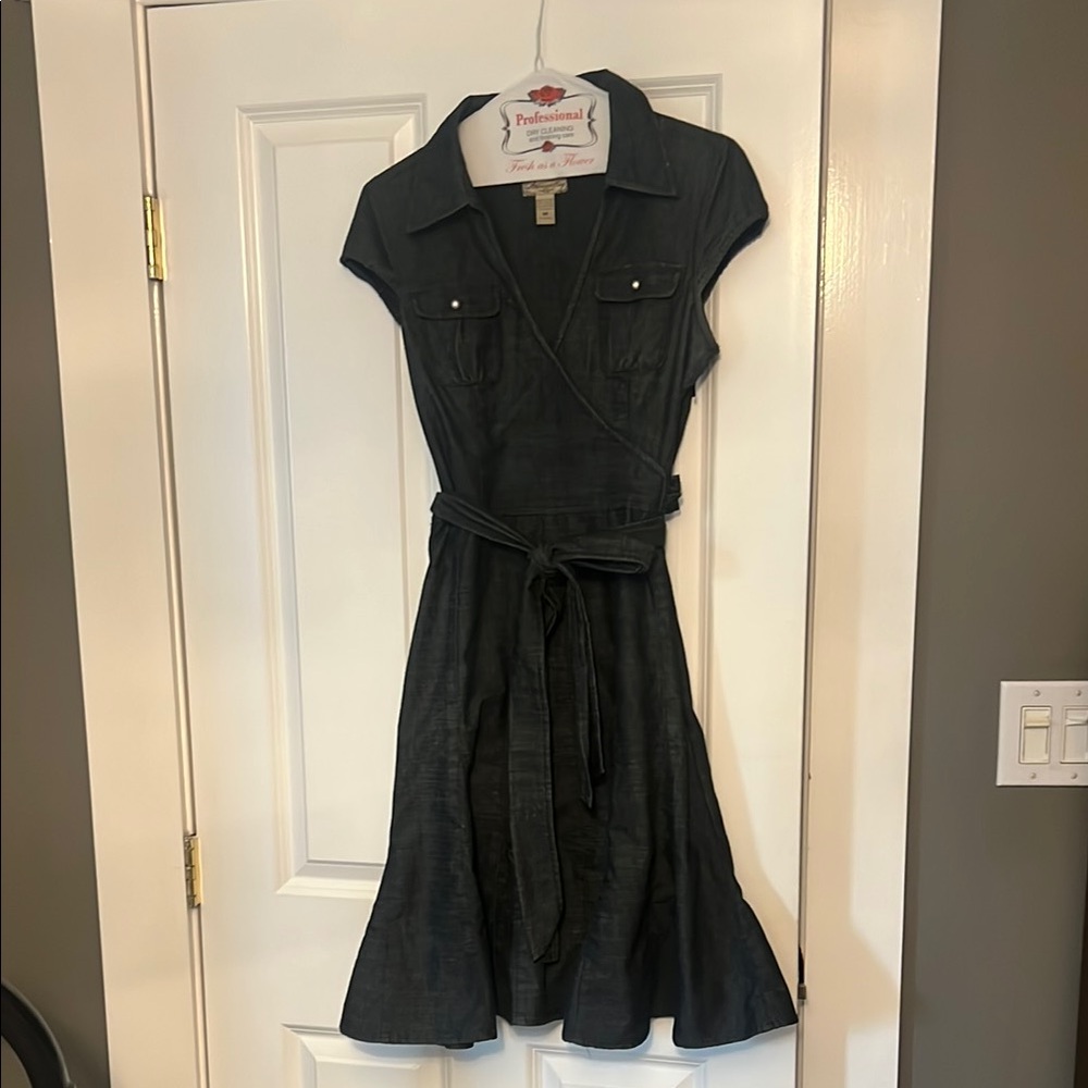 American Rag Dark Denim Wrap Dress